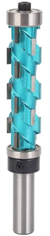 Haofy Flush Trim Router Bit Hållbar Hårdmetall Dubbellager Spiralverktyg för Träbearbetning med 12 Mm Skaft - Idealisk för Hobbyister och Proffs