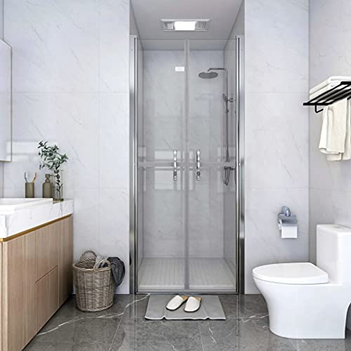 Joint de porte de douche en verre transparent ESG 101 x 190 cm - Porte pliante pour baignoire, gain de place