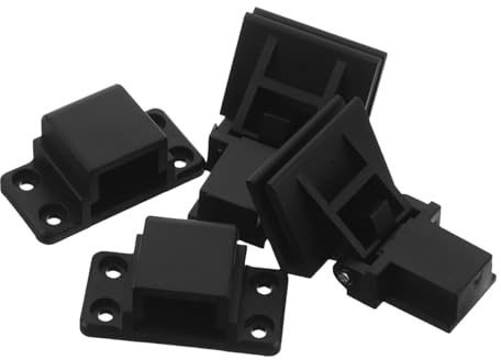 VILLCASE Bisagras para Tocadiscos Negras Antideslizantes, Piezas de Reparación Compatibles Varias Tapas, Accesorio para Cubierta Antipolvo y Mantenimiento de Discos de Vinilo