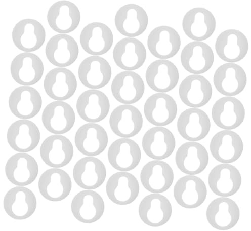 FUTUREORYY 60 Pièces Supports de Taquet Français en Plastique Blanc, Crochets à Trou de Serrure Suspendre Cadre Photo et Miroir, Fixation Murale pour Décoration Intérieure et Bureau
