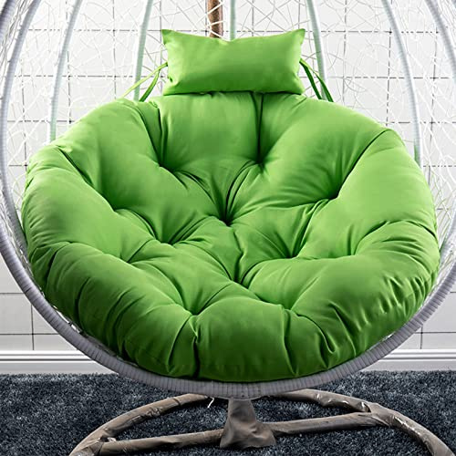 Hanging Egg Chair Cushion with Pillow Outdoor Swing Chair Cushion for Patio 120cm Green Comfortable Hammock Cushion for Egg Chair Relaxing Lounge Accessory