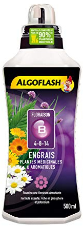 ALGOFLASH Engrais Plantes Médicinales & Aromatiques B Floraison 500 ml, ALITHEB500