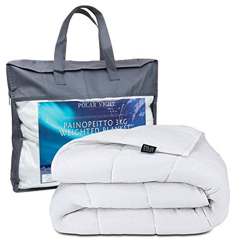 Polar Night Gewichtsdecke für Erwachsene 150 x 200 cm, 13kg, Weighted Blanket für tiefen Schlaf, Schwere Decke, Therapiedecke aus 100% Baumwolle, Entspannungsdecke Oeko-TEX® 100 Standard Bettdecke