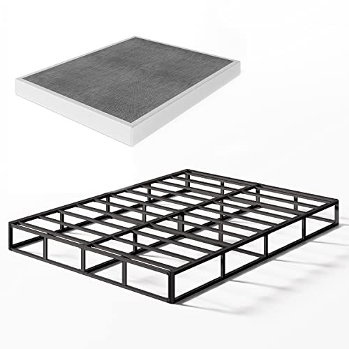 THEOCORATE Queen Box Spring, 5 Inch Queen Size Metal Box Spring, Heavy Duty Structure with Cover, Mattress Foundation, Noise Free, Non-Slip, Easy Assembly
