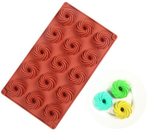 ZAMXHUG Moule à Kouglof en Silicone - Mini Moule à Kouglof à 15 Trous, Mini Beignets Moule avec Revêtement Antiadhésif, Moulle en Silicone Patisserie pour Muffins,Chocolat, Brownies, Gâteaux