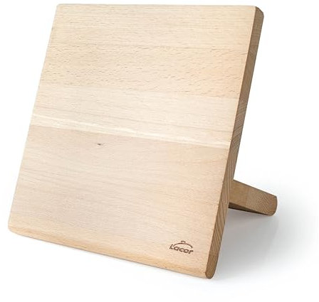 Lacor - 39039 - Magnete portacoltelli da cucina, ceppo portacoltelli magnetico, fino a 5 coltelli, legno di faggio naturale, design stabile al 100%, 21x22,5cm