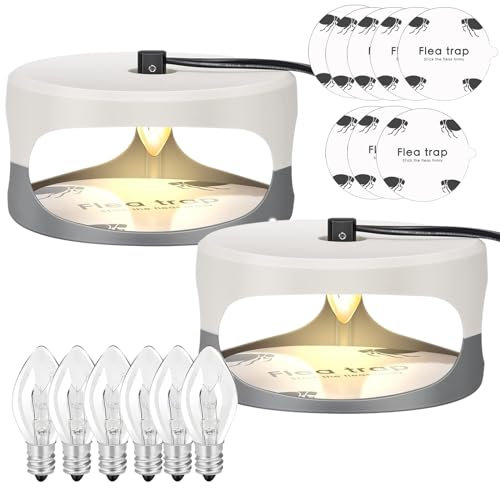 Gachiwar Hochwirksame Flohfalle für Wohnung mit UV-Licht, Wärme und Klebefalle - Befreien Sie Ihr Zuhause von lästigen Parasiten!