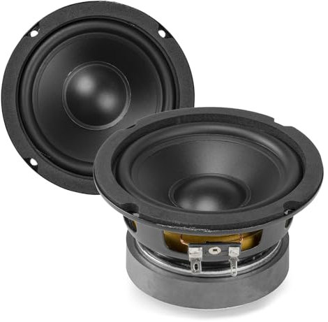 VONYX 2x WPP10 4-Inch HiFi Midbass Speaker Drivers, Replacement Audio Units, 50W RMS 100W Max, 8 Ohm, Polypropylene Cone, Heavy Magnet for Repairs and Upgrades