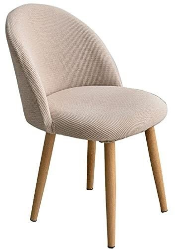 WWQQKJ Funda de Silla con Respaldo, 4/6 Piezas, Elegante Funda elástica for Silla de Comedor, Oficina, de Silla con Respaldo Redondo, Jacquard, Lavable(B,4pcs)