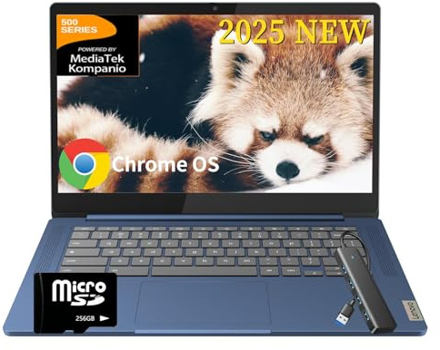 Lenovo 2025 IdeaPad Slim 3 Chromebook for Business Student, 14 FHD Display (1920 x 1080), MediaTek Kompanio 520, Chrome OS, 4GB LPDDR4X, 320GB Storage (64GB eMMC+256 GB MSD), Wi-Fi 6, w/Accessories