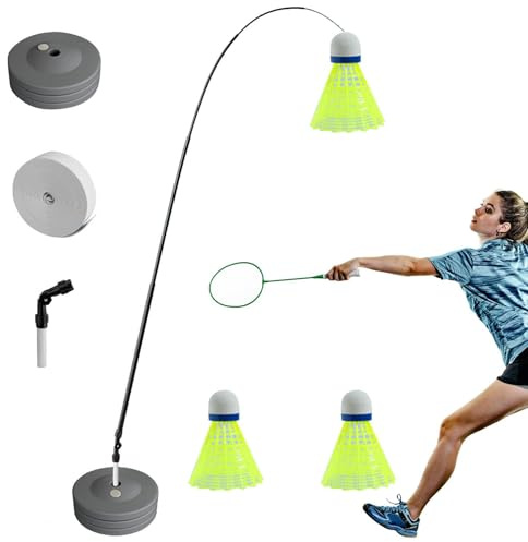 Equipo De Entrenamiento De Bádminton - Equipo De Práctica Del Kit De Entrenamiento De Badmintton | Bádminton Ejercicio Portátil Ayuda De Traiing | Dispositivo Único De Bádminton Adecuado Para La Forma