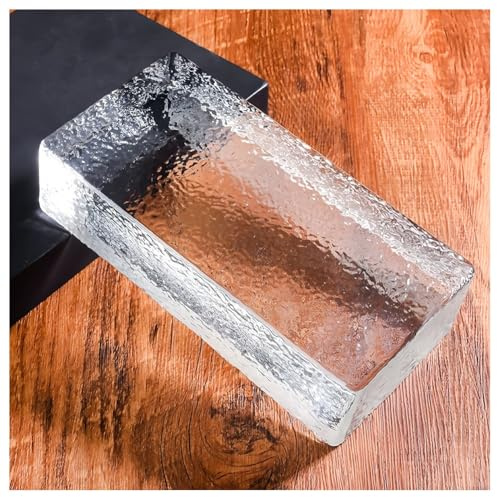 Transparent Solid Glass Bricks, Double-Sided Crystal Blocks for Sound and Thermal Insulation, Ideal for Wall Partitions