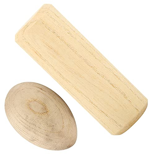 Zerodis Ensemble d'œufs Musicaux à Percussion, œufs de Maracas en Bois de Hêtre et Fouet à Billes en Bois 60 X 39,5 Mm et 101 X 36,6 Mm, Apprentissage du Rythme pour l'éducation Précoce, Les