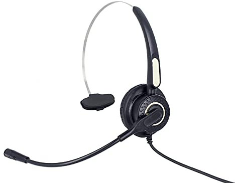 LEDLUX VH500S Cuffia Monoaurale Con USB Microfono Auricolare Professionale Per PC Notebook Aziendale Ufficio Call Center Skype Uso Business