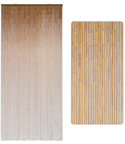 Minimalist Natural Wooden Beaded Curtain - Durable Wood Beads for Doorways & Home Decor - Ideal for Enhancing a Simple Elegant Style (79'' L x 36'' W)