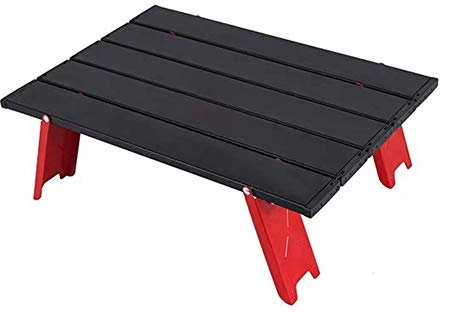 WERTAZ Klappbarer Camping-Tisch Tragbarer Aluminium-Strandtisch, zusammenklappbarer Mini-Klapp-Picknicktisch Light Compact für Camping, Picknick, Outdoor, Reisen, Strand