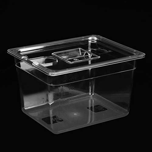 Shipenophy Foldable 11L Sous Vide Container, Transparent Polycarbonate, Water Tank, Sous Vide Culinary Container for Home, Office, Kitchen, Bathroom