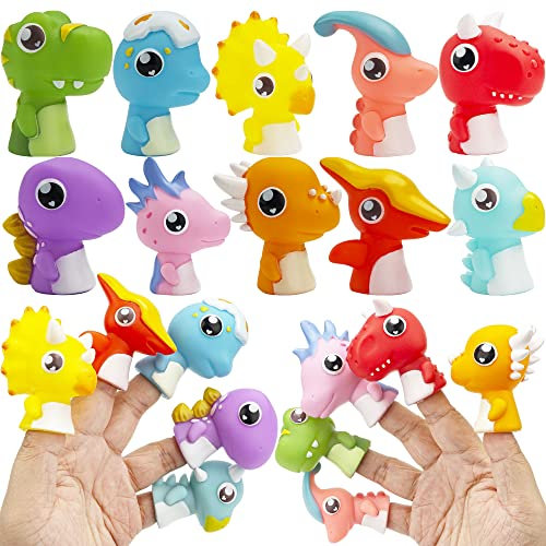 CreepyParty Niedliche Dinosaurier Fingerpuppen wasserdichte Fingerpuppen Requisiten Figuren Neuheit Spielzeug Geschenk für Kinder
