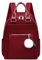 SODOLLEE Leichte Rucksack Damen Schulrucksack Teenager 14 Zoll Laptop Rucksäcke Kleine Polyester Wasserdicht Daypack Rucksack mit Pompon für Schule Reise Freizeit Rot