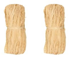 La Cordeline Raphia 100% Naturel 2 x 50g pour lier végétaux, Bricolage, Emballage Cadeaux, Décoration DIY