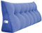 BNCKTRD Rückenkissen Keilkissen Rückenlehne Kissen für Bett Sofa Kopfteil Gepolstert Bettkissen Wandkissen Sofakissen Groß Rueckenkissen Couchkissen Dekokissen Kordsamt Jeans Blau 200cm