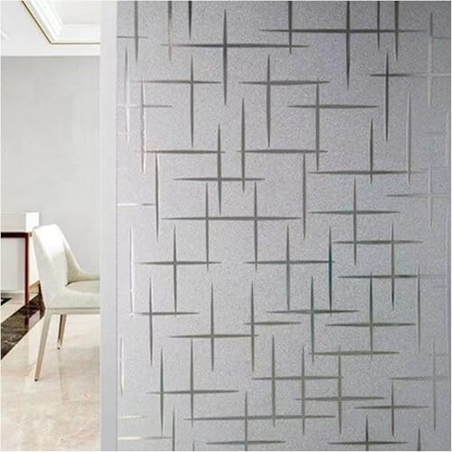 Lámina autoadhesiva para ventana, 60 x 800 cm, aislamiento térmico, efecto de vidrio esmerilado, protección contra el frío, para el hogar y la oficina, diseño de estrellas