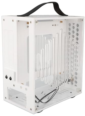 MENDUNER ITX Computer Computer Gaming Portable Gaming Smelux PC PCO Case en Miniatura Computadora (White)