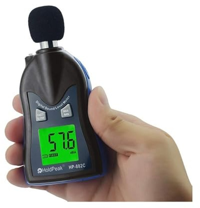 Decibelmätare Digital ljudnivåmätare 30-130dB Ljudnivåmätare Ljudmätningsinstrument Testare Decibelmonitor