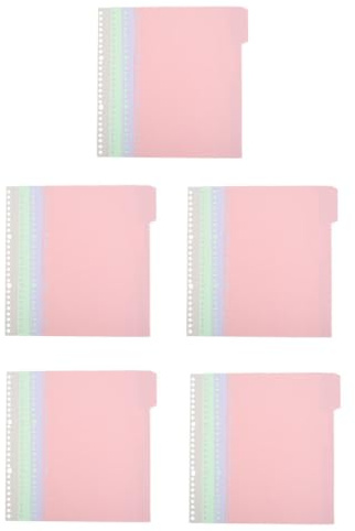 SOPOTUTU Separadores de Índice de Carpeta A4 en Color Pastel, 20 Hojas de Plástico Pp para Organización de Documentos, Divisores de Pestañas Reemplazables y Convenientes para Oficina