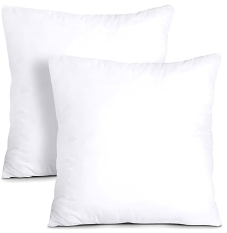 fashion home Pagano Set di 2 Cuscini Imbottiti, Imbottitura con Copertina Bianca in Poliestere Morbido e Traspirante, Ideali per Divano, Letto e Arredo Casa, misura 60x60 cm