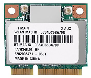 Tosuny 300Mbps Tarjeta de Red Gigabit PCI Express, Mini PCI-E Tarjeta WiFi Bluetooth 4.0 inalámbrica, Adaptador de Red Banda Dual 2.4M / 5G para Computadoras Portátiles