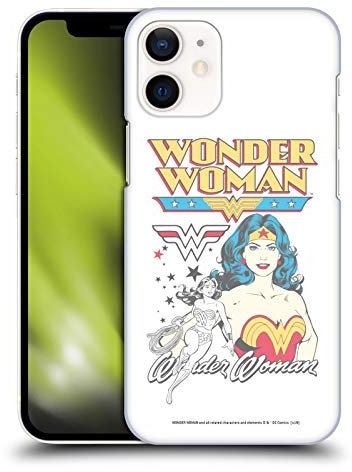 Head Case Designs Officially Licensed Wonder Woman DC Comics White Vintage Art Hard Back Case Compatible With Apple iPhone 12 Mini