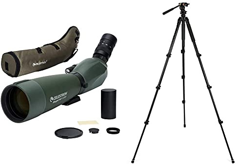 Celestron 52305 Regal M2 80ED Spotting Scope & 82052 Regal Premium Tripod - Black