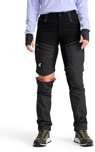 RevolutionRace Dam GP Pro Zip Off Pants, Slitstarka Friluftsbyxor med Zip Off-funktion för Vandring, Hiking, Camping och alla andra Friluftsaktiviteter