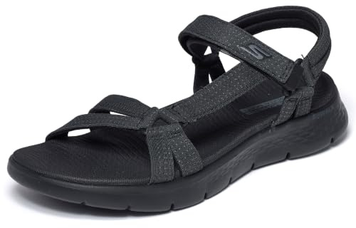 Skechers Women's GO Walk Flex Sandal Sublime, Black Textile, 8 UK