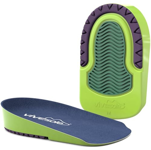VIVEsole Gel Heel Cups for Pain Relief (Pair) - Heavy Duty Cushions - Shock Absorbing Pad Inserts for Shoes (Men 8.5-10.5, Women 9-12)