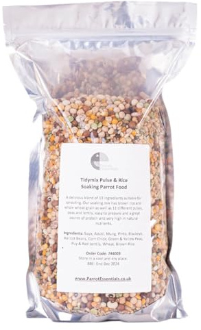 Parrot Essentials Tidymix Minifuctured Pulse & Rice Soaking Premium Parrot Food Parrot Seed (1Kg)