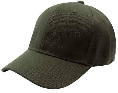 Gorra Unisex de Tamaño Ajustable con Velcro para Hombre y Mujer, Gorra de Béisbol Lisa Básica - Gorra Negra, Azul, Beige [Transpirable y Resistente] - Diseño Clásico (Verde Militar)