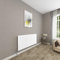 Sky bathroom | 600x1180mm - Modern White Horizontal Double Panel Oval Column Radiator Central Heating Designer Radiator