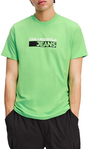 Karl Lagerfeld Jeans, Herr, Vanlig Kortärm Böjd Shibori Tee, Vanlig Passform