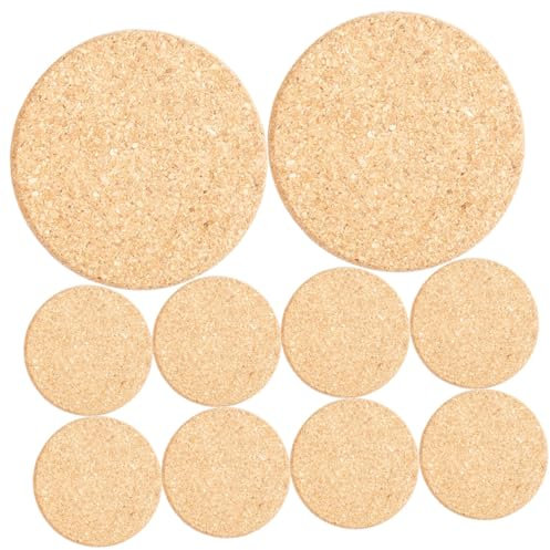 10 Pezzi Sottovasi Rotondi in Sughero per Piante da Tappetini in Sughero per Vasi da Fiori Anti Macchia E Anti Scivolo