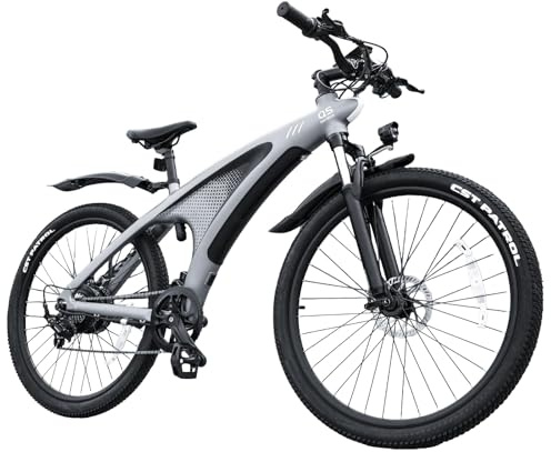 HX Q5 Shark Bicicleta Eléctrica Mountain Adulto para el Commuting, 27.5 EBike, 85 NM, 20Ah y 50-100 km, Amortiguador Delantero Regulable, Freno de Disco Hidráulico, Bici Eléctrica para Ciclismo