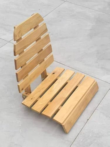 MOGUOBIN Foldable Sauna Backrest,Bathtub Stool,with Backrest Sauna Chair, with Non-Slip Pads, Suitable for Infrared Sauna Backrest and Barrel Sauna Backrest, Ergonomic Design