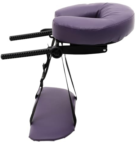 WEKAMOS Appui-tête de Massage pour Lit Spa en Pu Pourpre Confortable et Respirant Design Ergonomique de U, Coussinet de Soutien Facial Professionnel