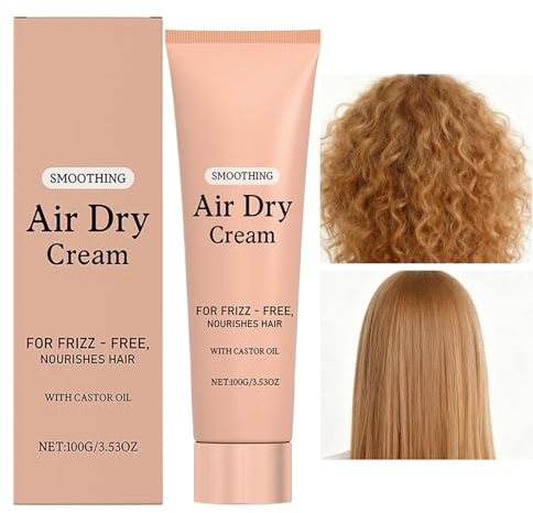 Eoixuqba Crème pour cheveux frisottis | 100 g de crème anti-frisottis – Après-shampoing avec soin hydratant durable, effet lissant, définit, améliore l'aspect naturel de la texture et de la souplesse