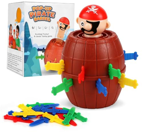 Pirate Jeu Enfant, pour Enfants Pirate | avec Tonneau et épées idéal pour Les Fêtes Anniversaires et Les Moments en Famille