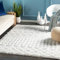 Livabliss Dubai Shaggy Berber Teppich - Flauschiger Langflor Hochflor für Wohnzimmer, Esszimmer, Schlafzimmer - Groß 160x220 cm in Weiß, Hellgrau