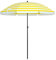 SONGMICS Sonnenschirm 160 cm, Sonnenschutz, UPF 50+, Strandschirm, beidseitig um 30° knickbar, höhenverstellbar, mit Tragetasche, Balkon, Garten, Strand, ohne Ständer, gelb-weiß gestreift GPU60YW