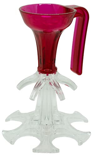 SHOTY® Kleiner Barkeeper - Schnapsspender & Ausgießer - Schnapshalter & Schnapsverteiler - Geschenk für Freunde & Party (Pink/Transparent)