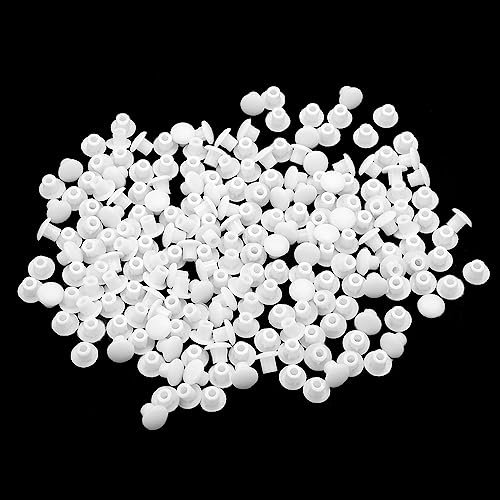 200 Pièces Cache Trou Meuble Blanc,5mm Cache Trou Bouchon Plastique,Bouchons de Trou Meubles,Bouchons Cache-Trou en Plastique pour Trous de Perçage,Cache-vis Ronds pour Meuble Étagères Armoires